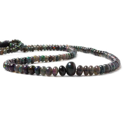 3-7mm Blue Ethiopian Opal Plain Rondelle Beads 16 inch 138 pieces (ONLINE ORDER ONLY)