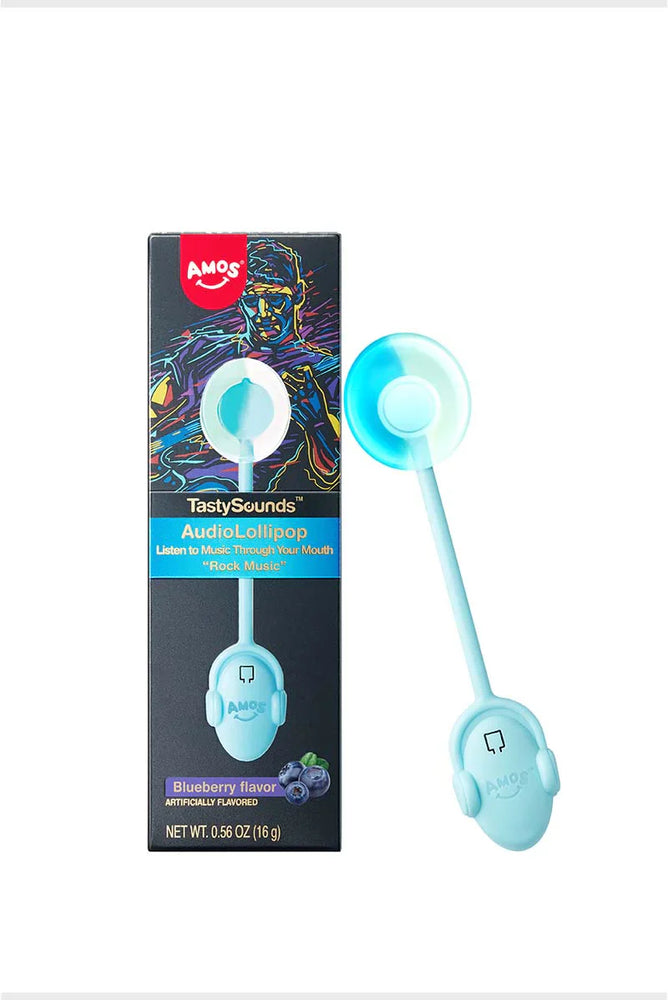 AMOS Tasty Sounds Audio Lollipop Blueberry Flavor “Electronic/Dance” (12g) (ONLINE ORDER ONLY)