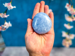 BLUE CALCITE Palm Stones (ONLINE ORDER ONLY)