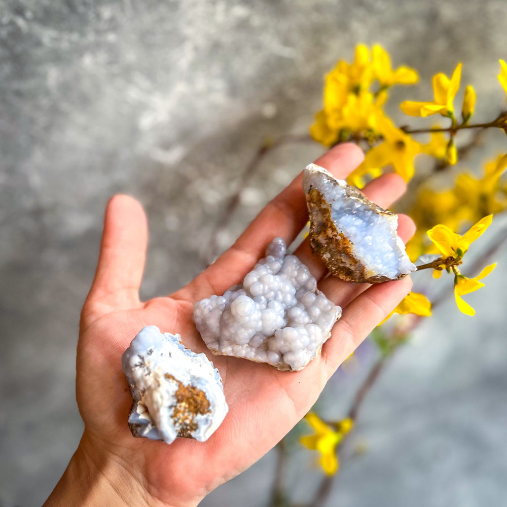 Raw Blue Chalcedony Specimens (ONLINE ORDER ONLY)