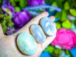BLUE Moonstone Crystal Palmstones (ONLINE ORDER ONLY)