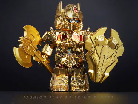 Gold Cyber Commander Custom Minifig (Online Only)