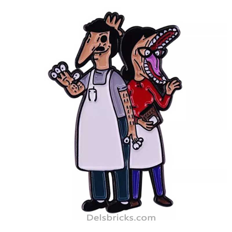 Beetlejuice Bobs Burgers mashup Enamel Pins (ONLINE ORDER ONLY)