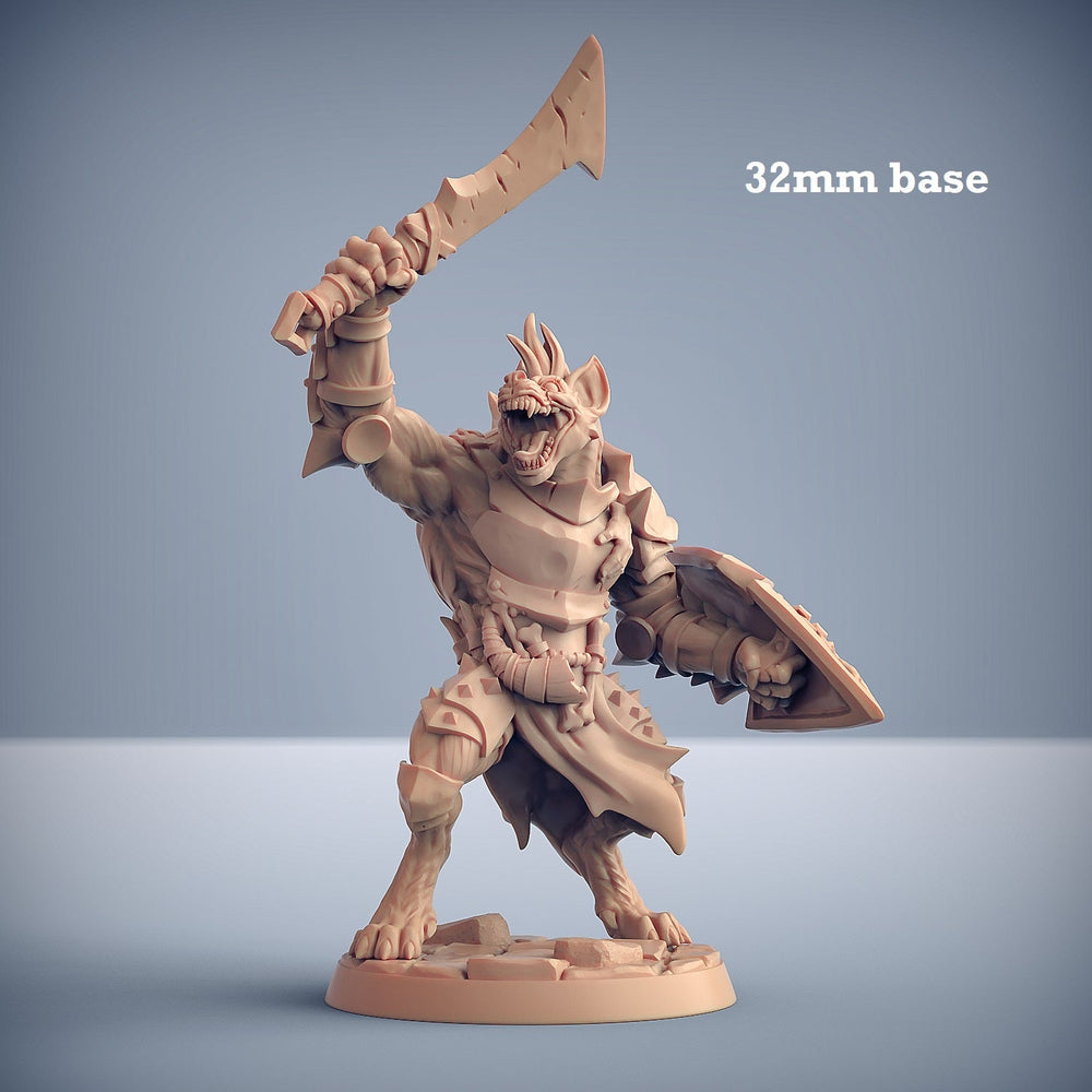 Bonegnasher Gnoll: Sculpt C (Male Gnoll Barbarian) (Online Order Only)