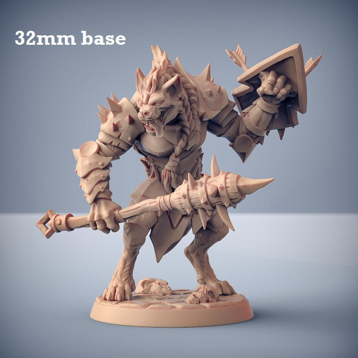 Bonegnasher Gnoll: Sculpt D (Female Gnoll Barbarian) (Online Order Only)