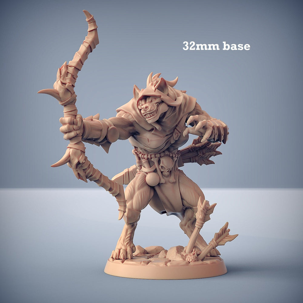 Bonegnasher Gnoll: Sculpt F (Female Gnoll Ranger) (Online Order Only)