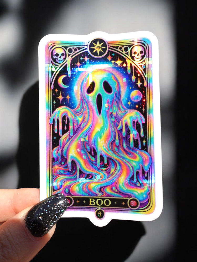 Boo Halloween Tarot Card Sticker (Online Order Only)