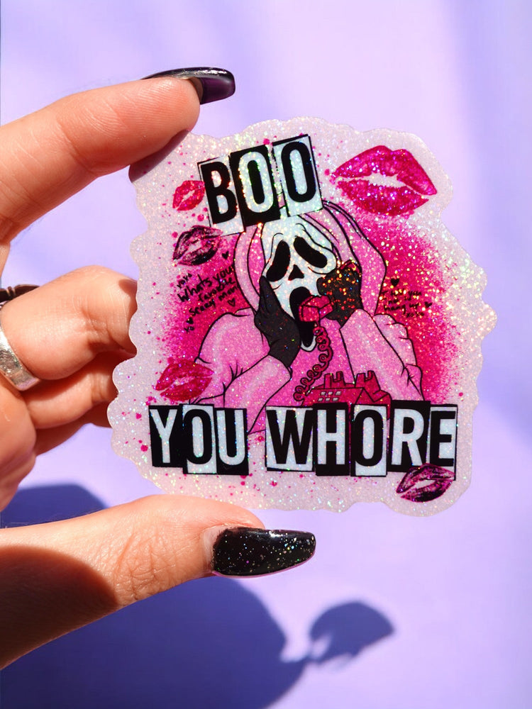 Boo You Whore Halloween Sticker (Online Order Only)