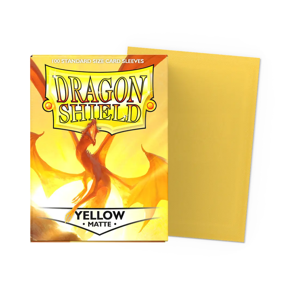 Dragon Shield: Standard 100ct Sleeves - Yellow (Matte) (Online Order Only)