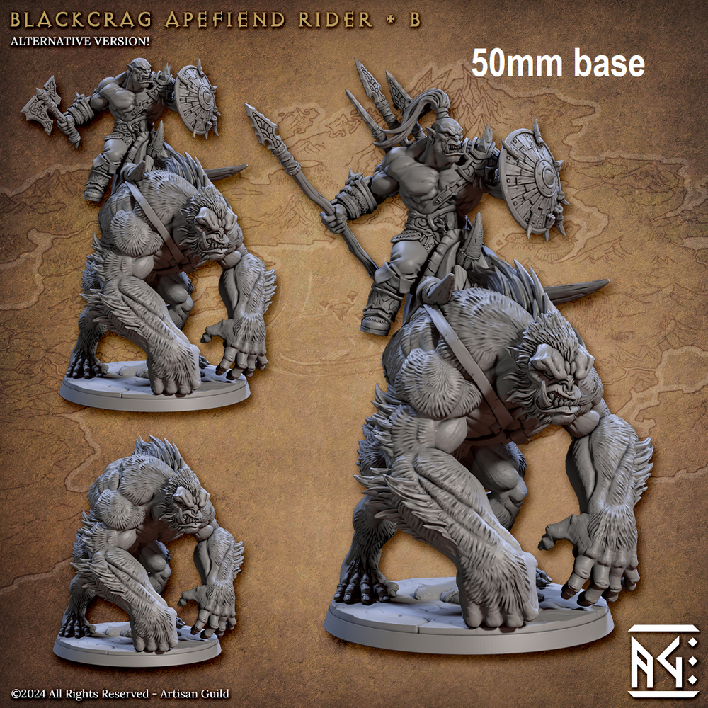 Blackcrag Apefiend Rider (Sculpt B) (Online Order Only)