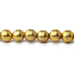 Brass Plain Round Beads on an 8 inch Strand (ONLINE ORDER ONLY)