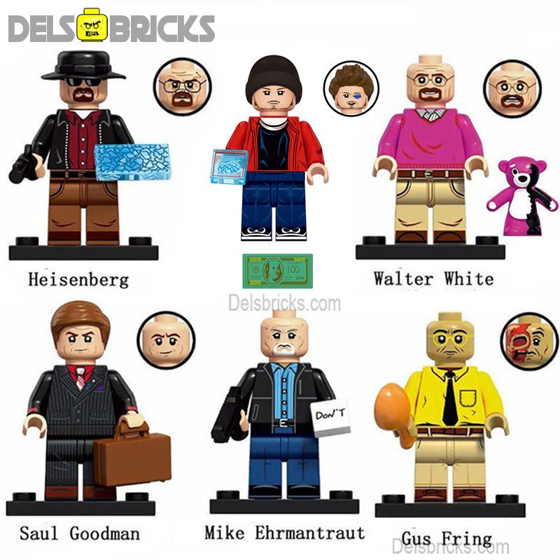 Breaking Bad Set of 6 Best New Lego Minifigures custom Toys S1 (ONLINE ORDER ONLY)