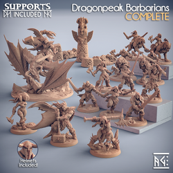 3D Printed Artisan Guild Dragonpeak Totems Dragonpeak Barbarians 28mm 32mm (Online Only)