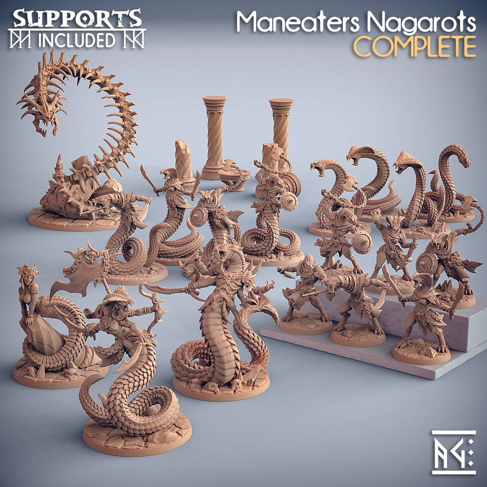 3D Printed Artisan Guild Nagarot Thralls Maneaters Nagarots 28mm 32mm (Online Only)