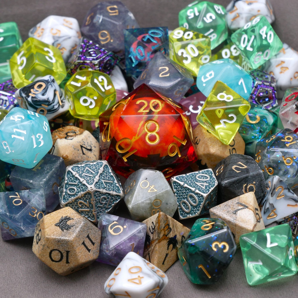 Mystery Hoard - 13 Dice Set Bundle + 1 RPG Accessory