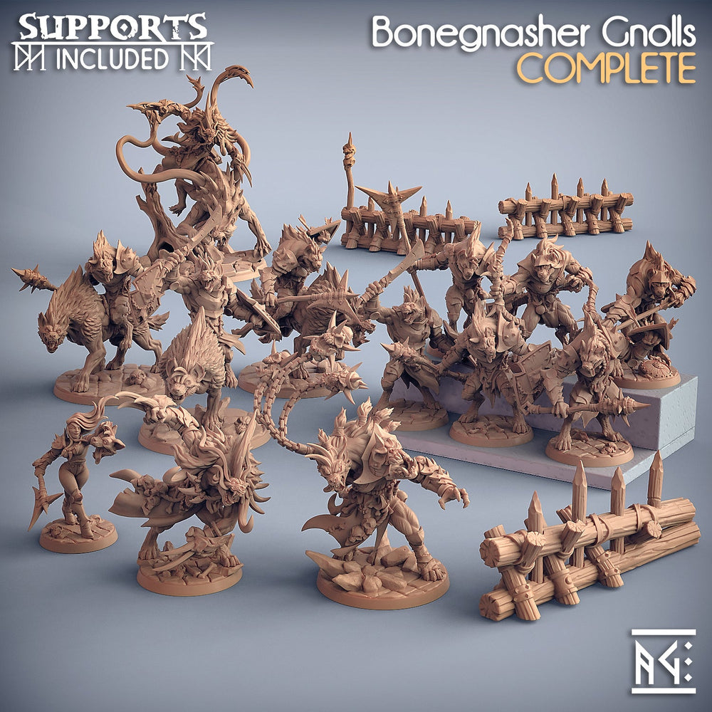 3D Printed Artisan Guild Standalone Hands and Weapons Bonegnasher Gnolls 28mm 32mm (Online Only)