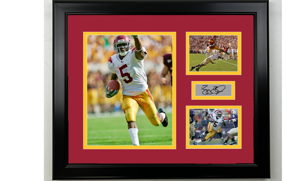 Framed Reggie Bush USC Trojans Facsimile Laser Engraved Signature NCAA Football 14x11 3 Photo Collage (ONLINE ORDER ONLY)