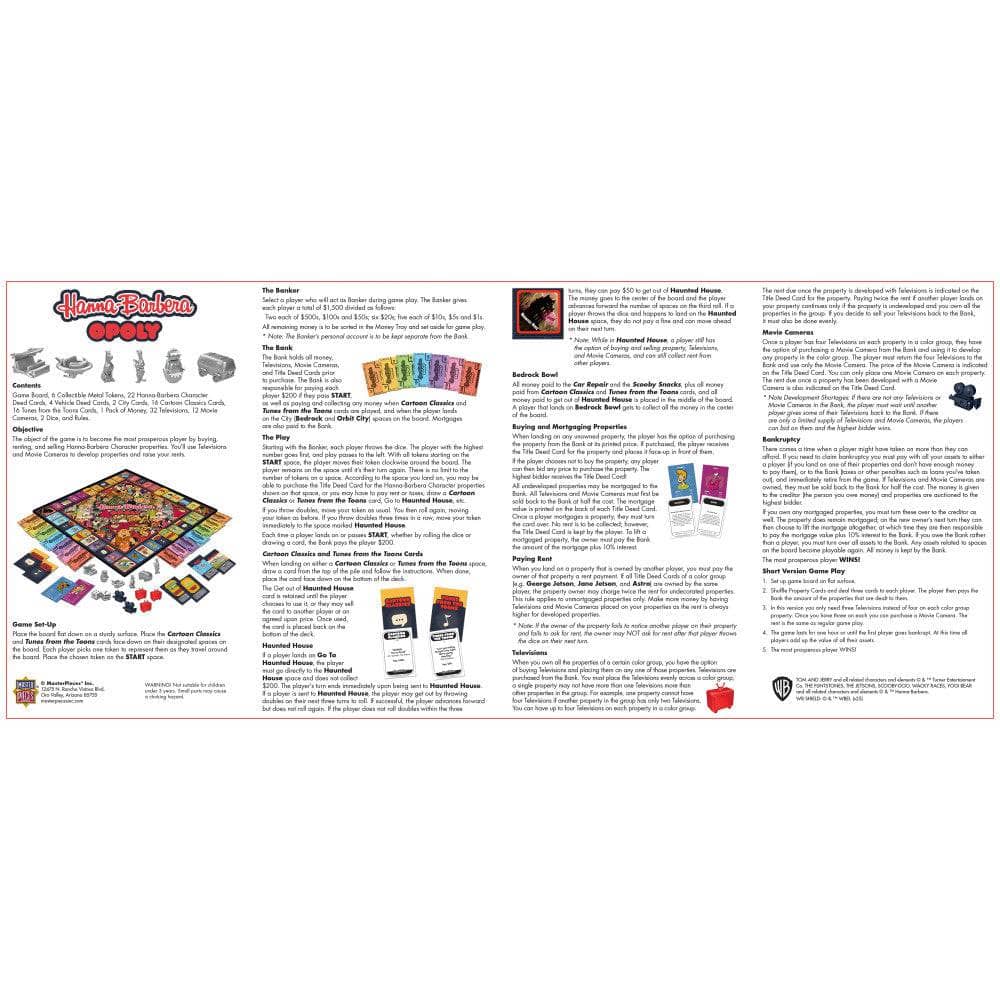 Hanna-Barbera Opoly Board Game