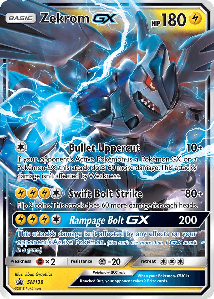 Zekrom GX (SM138) [Sun & Moon: Black Star Promos] (Online Only)