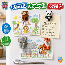 Jr. Zookeeper - 4-Pack Plaster Magnets Paint Kit
