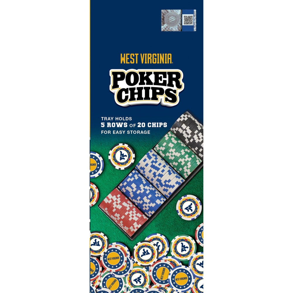 West Virginia Mountaineers 100 Piece Poker Chips (ONLINE ORDER ONLY)