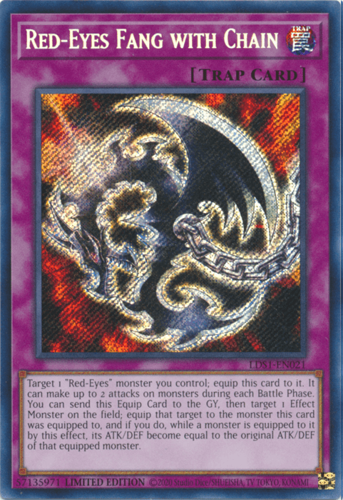 Red-Eyes Fang with Chain [LDS1-EN021] Secret Rare (ONLINE ORDER ONLY)