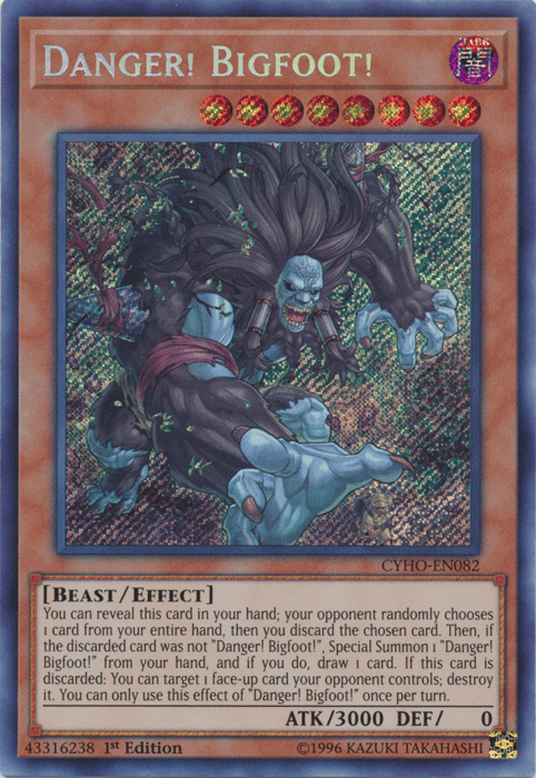 Danger! Bigfoot! [CYHO-EN082] Secret Rare (ONLINE ORDER ONLY)