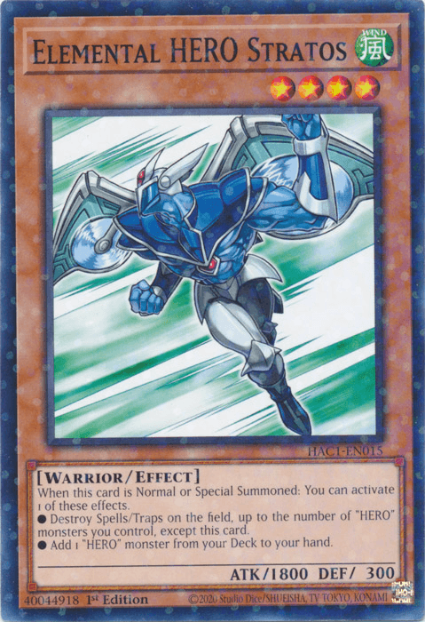 Elemental HERO Stratos (Duel Terminal) [HAC1-EN015] Common (ONLINE ORDER ONLY)