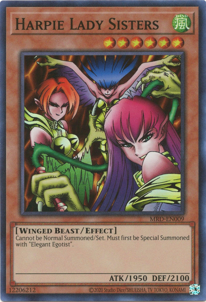 Harpie Lady Sisters (25th Anniversary) [MRD-EN009] Super Rare (ONLINE ORDER ONLY)