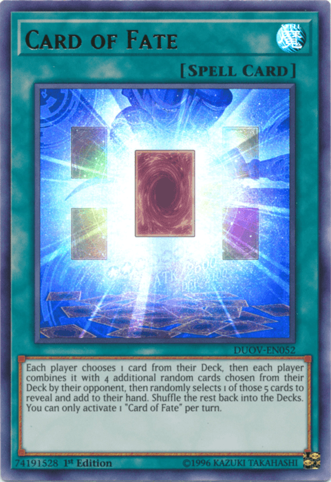 Card of Fate [DUOV-EN052] Ultra Rare (ONLINE ORDER ONLY)