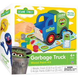 Sesame Street - Garbage Truck Wood Craft & Paint Kit (ONLINE ORDER ONLY)