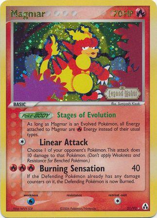 Magmar (21/92) (Stamped) [EX: Legend Maker] (Online Only)