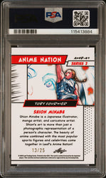 Graded 2025 Leaf Web Exclusives Toby Fournier #41 Anime Nation Series 2 Red /25 Basketball Card PSA 8 Near Mint