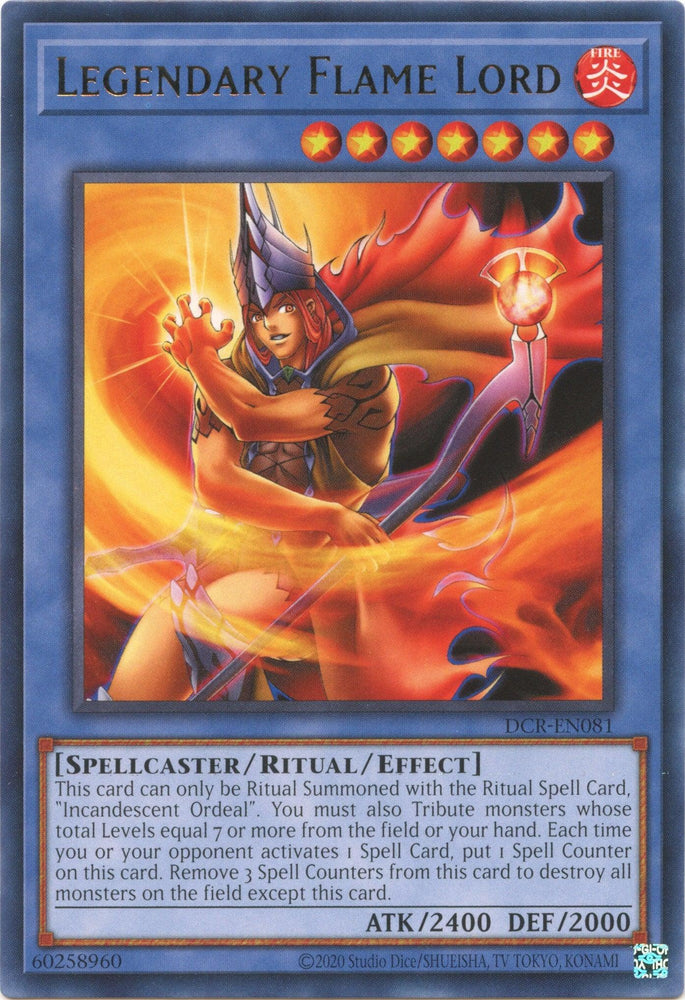 Legendary Flame Lord (25th Anniversary) [DCR-EN081] Rare (ONLINE ORDER ONLY)