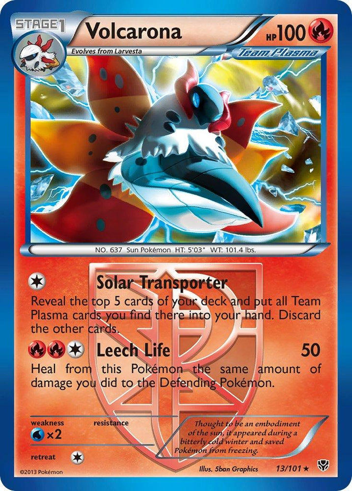 Volcarona (13/101) (Theme Deck Exclusive) [Black & White: Plasma Blast] (Online Only)