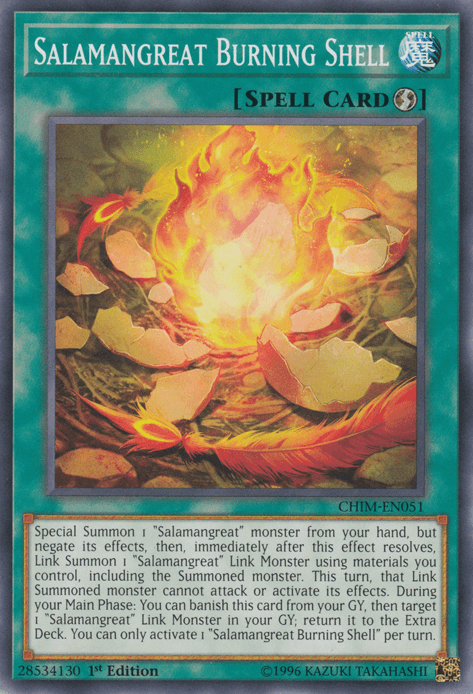 Salamangreat Burning Shell [CHIM-EN051] Common (ONLINE ORDER ONLY)