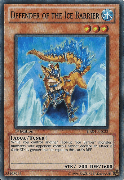 Defender of the Ice Barrier [HA04-EN022] Super Rare (ONLINE ORDER ONLY)