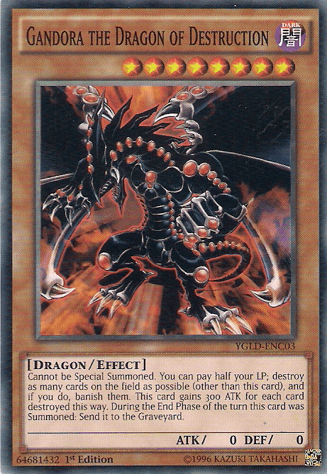 Gandora the Dragon of Destruction [YGLD-ENC03] Common (ONLINE ORDER ONLY)