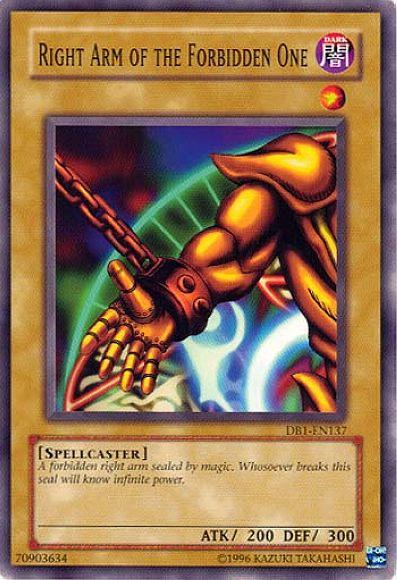 Right Arm of the Forbidden One [DB1-EN137] Common (ONLINE ORDER ONLY)