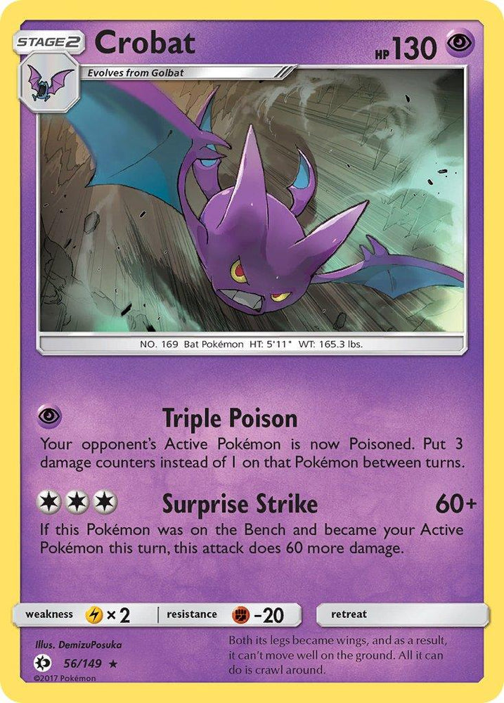 Crobat (56/149) (Cosmos Holo) (Blister Exclusive) [Sun & Moon: Base Set] (Online Only)