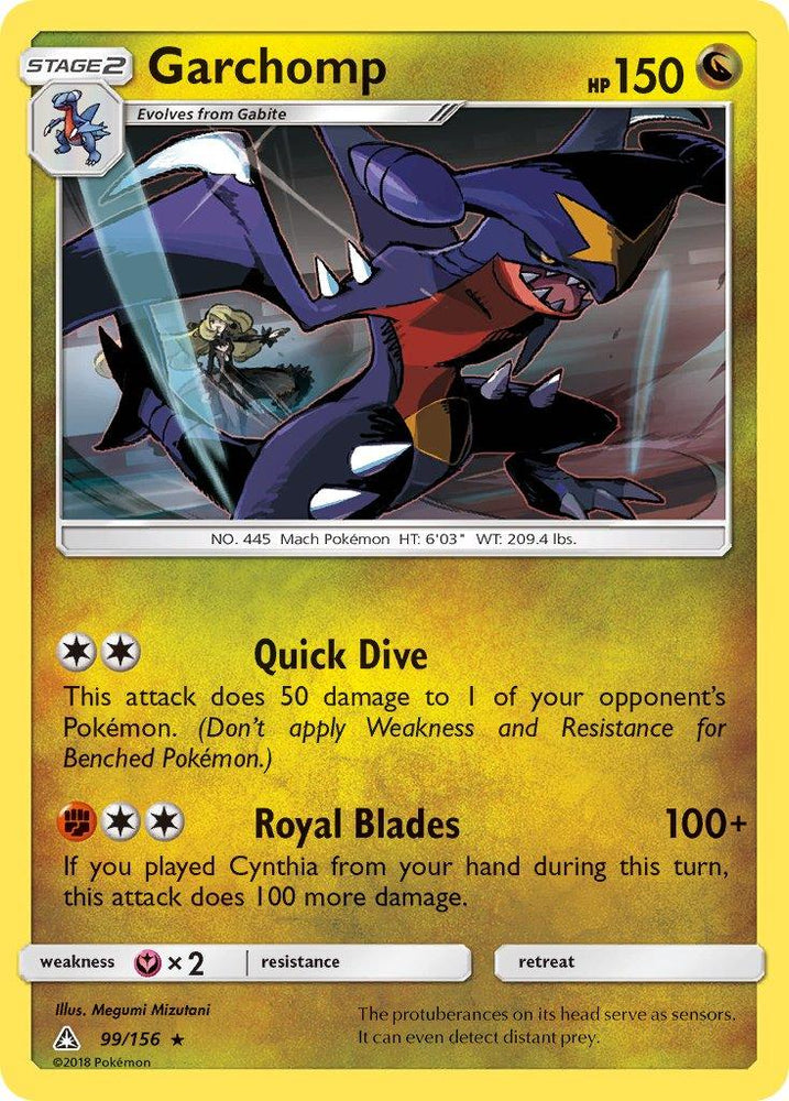 Garchomp (99/156) (Cracked Ice Holo) (Theme Deck Exclusive) [Sun & Moon: Ultra Prism] (Online Only)