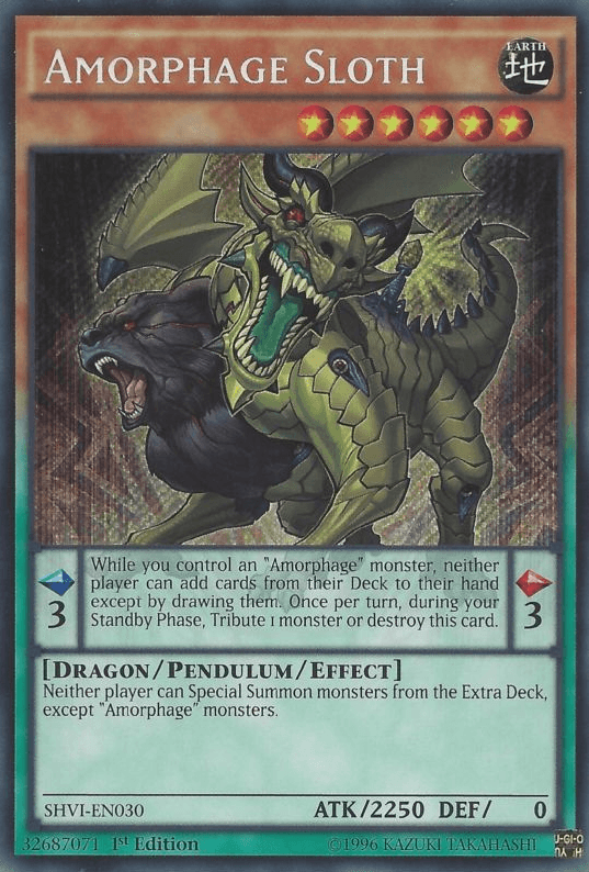 Amorphage Sloth [SHVI-EN030] Secret Rare (ONLINE ORDER ONLY)
