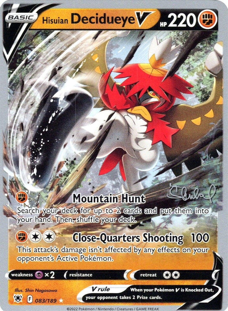 Hisuian Decidueye V (083/189) (ADP - Ondrej Skubal) [World Championships 2022] (Online Only)