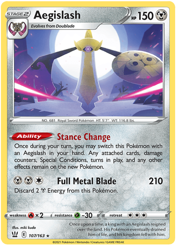 Aegislash (107/163) (107/163) [Sword & Shield: Battle Styles] (Online Only)