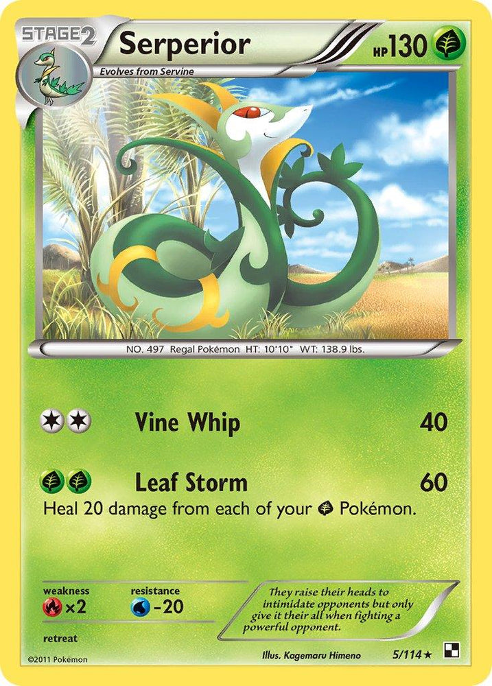 Serperior (5/114) (Cracked Ice Holo) (Theme Deck Exclusive) [Black & White: Base Set] (Online Only)