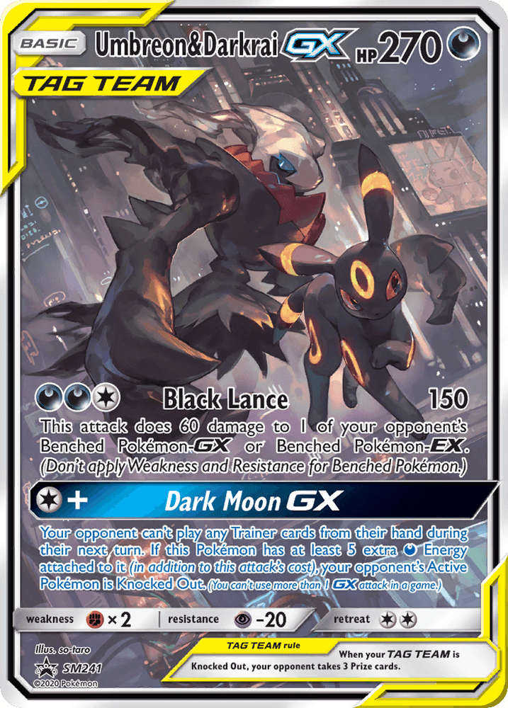 Umbreon & Darkrai GX (SM241) (Jumbo Card) [Sun & Moon: Black Star Promos] (Online Only)
