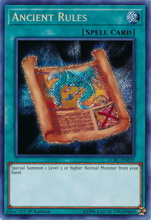 Ancient Rules [LCKC-EN039] Secret Rare (ONLINE ORDER ONLY)