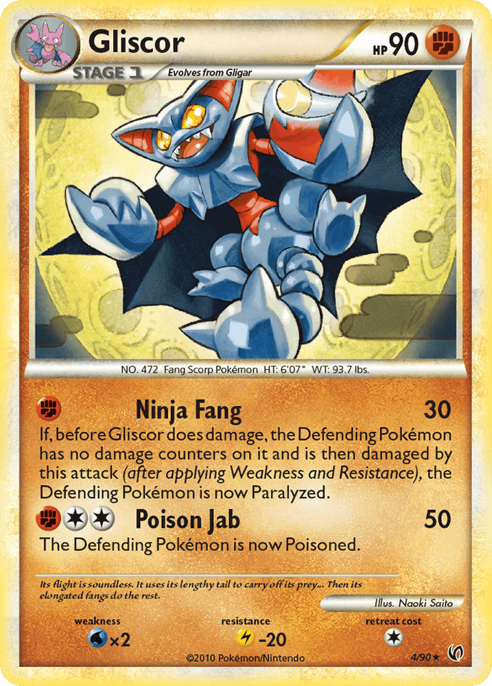 Gliscor (4/90) [HeartGold & SoulSilver: Undaunted] (Online Only)