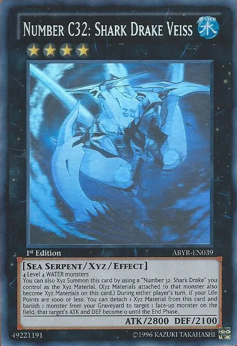Number C32: Shark Drake Veiss [ABYR-EN039] Ghost Rare