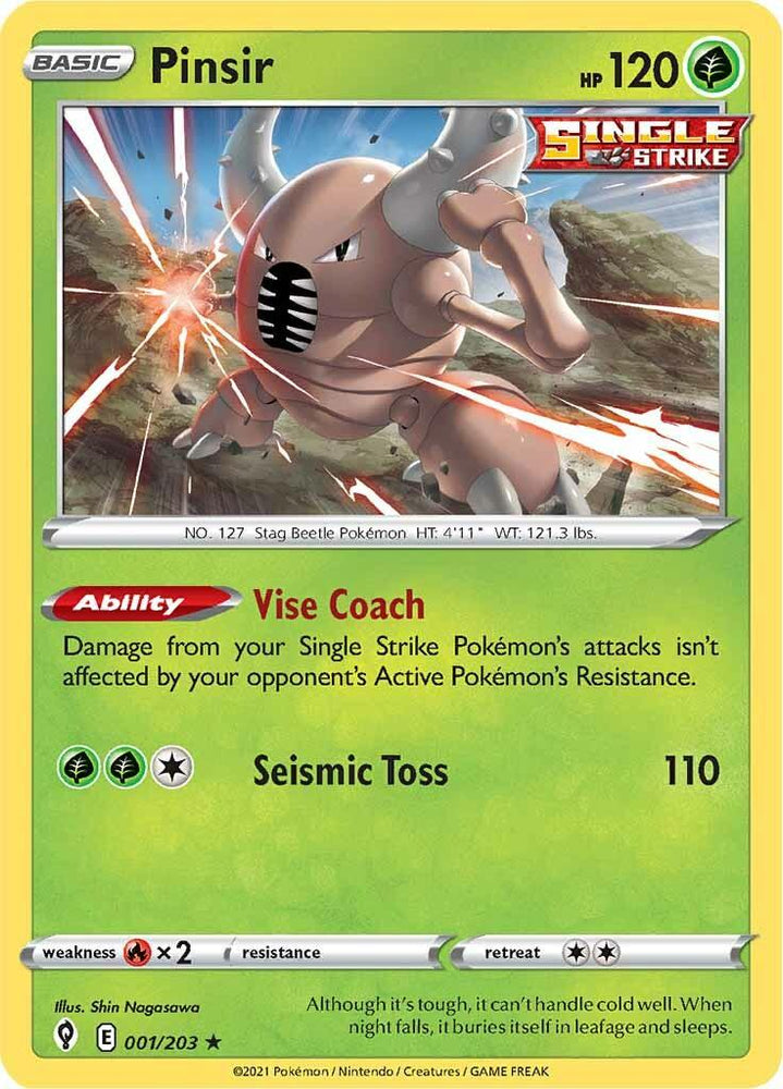 Pinsir (001/203) [Sword & Shield: Evolving Skies] (Online Only)